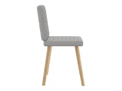 Sillas de comedor 4 unidades tela gris nube