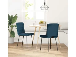 Sillas de comedor 2 unidades terciopelo azul