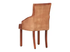 Sillas de comedor 4 unidades cuero auténtico de cabra marrón