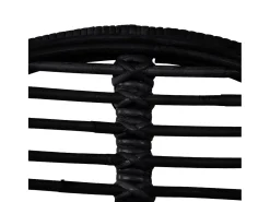 Sillas de comedor 4 unidades de ratán natural negro