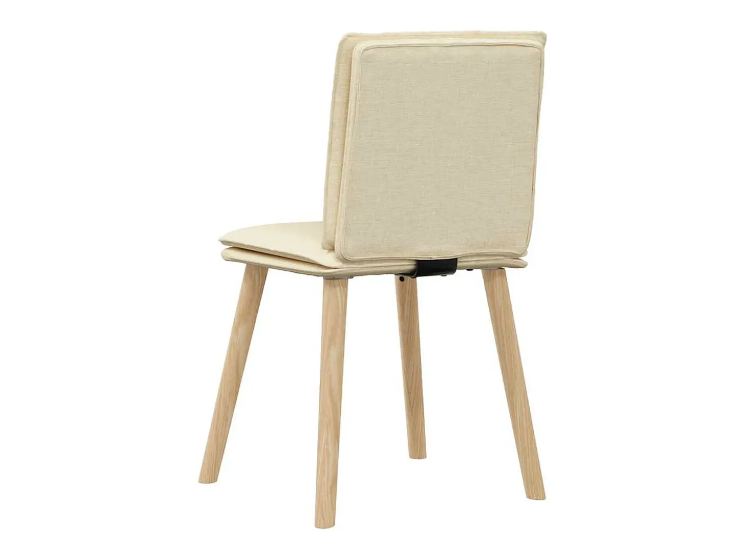 Sillas de comedor 6 unidades tela color crema
