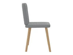 Sillas de comedor 4 unidades tela gris claro