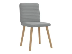 Sillas de comedor 4 unidades tela gris claro
