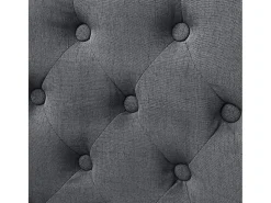 Sillas de comedor 4 unidades de tela gris oscuro