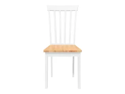Sillas de comedor 2 unidades madera maciza de caucho blanco