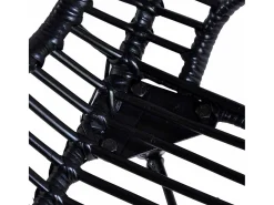 Sillas de comedor 6 unidades de ratán natural negro