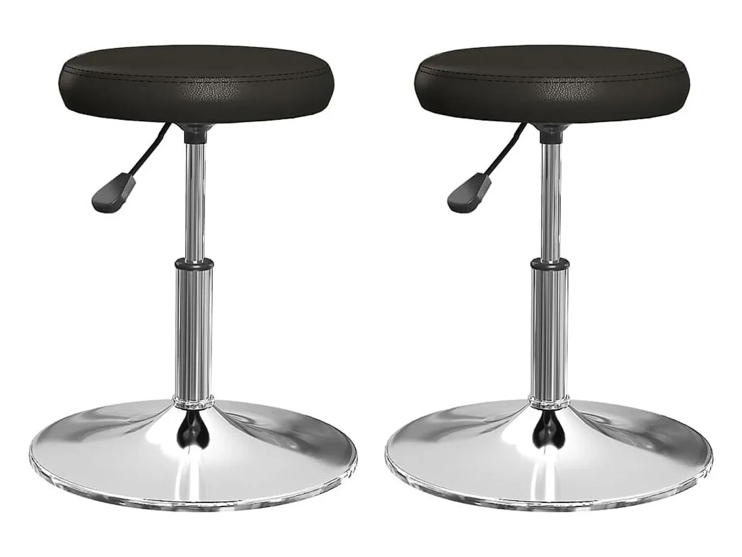 Sillas de comedor 2 unidades cuero sintético negro