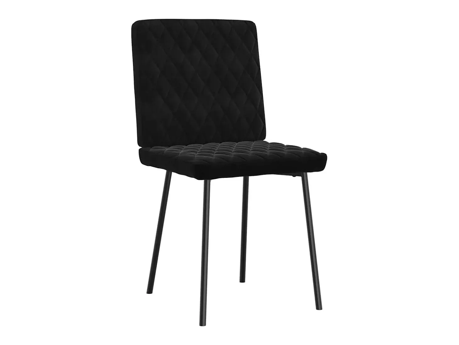 Sillas de comedor 4 unidades terciopelo negro