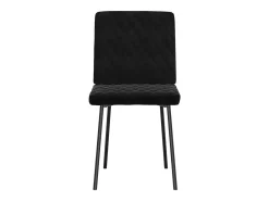 Sillas de comedor 4 unidades terciopelo negro
