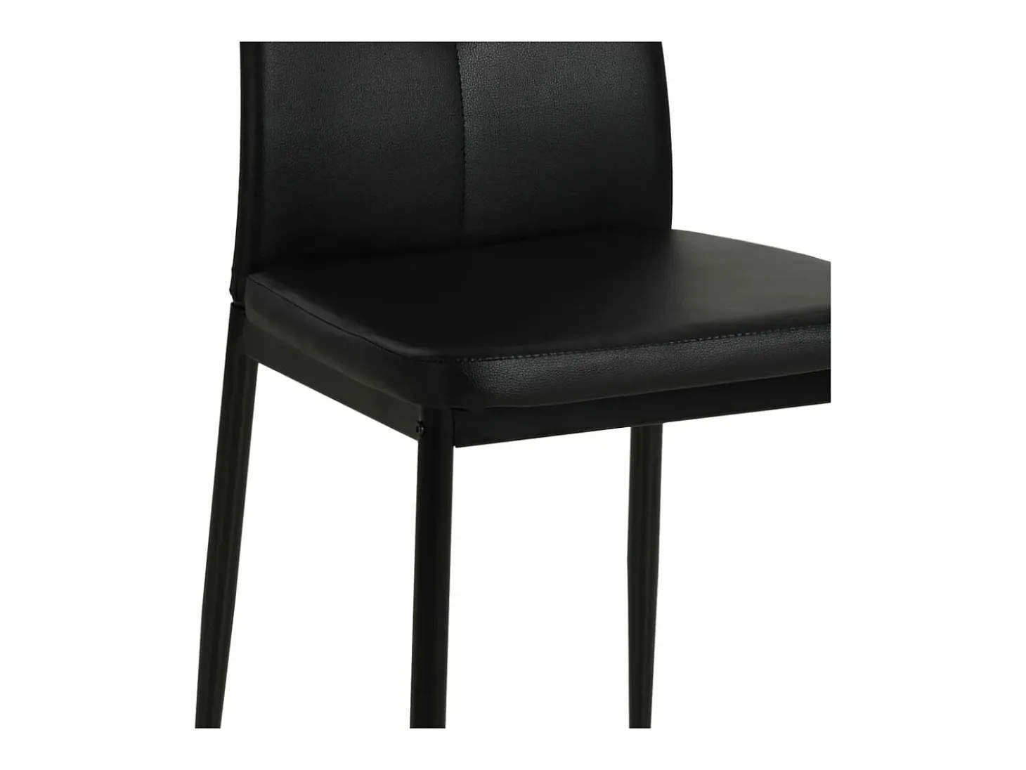 Sillas de comedor 4 unidades cuero sintético negro