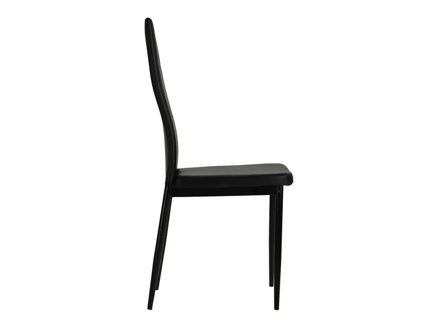 Sillas de comedor 4 unidades cuero sintético negro