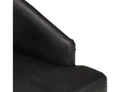Sillas de comedor 4 unidades cuero auténtico de cabra negro