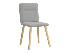 Sillas de comedor 4 unidades tela gris nube