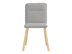Sillas de comedor 4 unidades tela gris nube