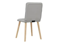 Sillas de comedor 4 unidades tela gris nube