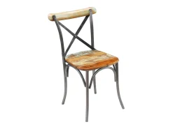Sillas de comedor 4 unidades madera maciza reciclada