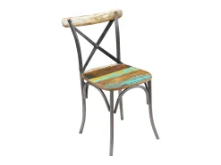 Sillas de comedor 4 unidades madera maciza reciclada