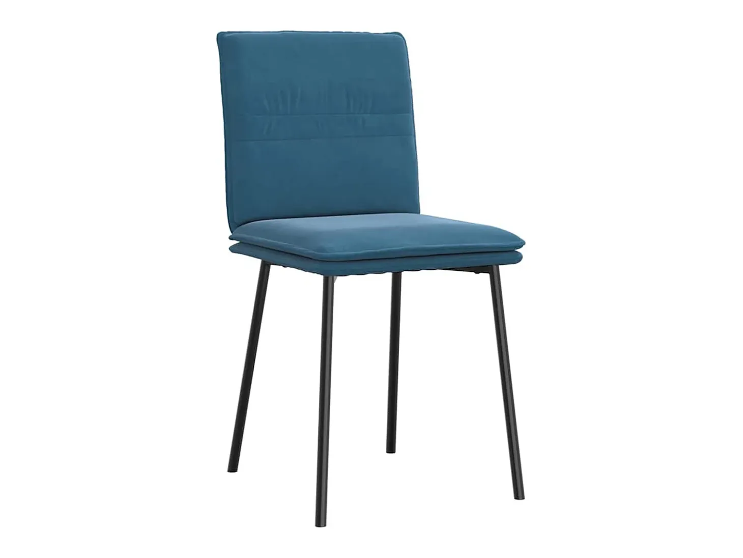 Sillas de comedor 4 unidades terciopelo azul