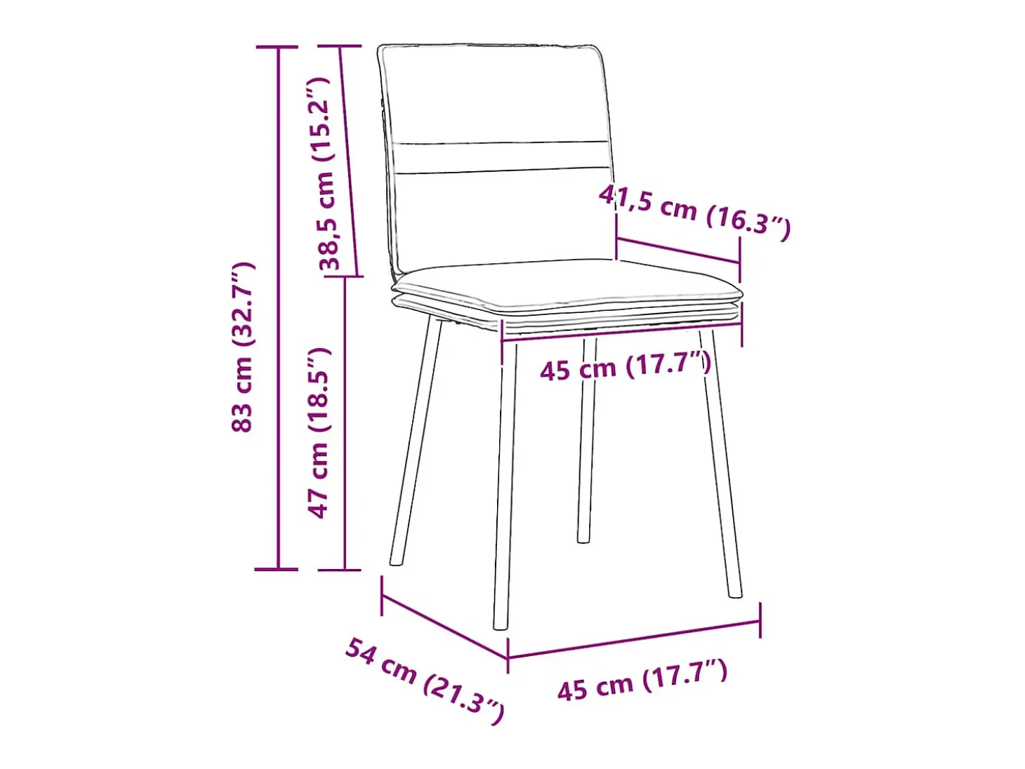 Sillas de comedor 4 unidades terciopelo azul