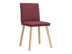 Sillas de comedor 6 unidades tela rojo tinto