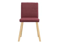 Sillas de comedor 6 unidades tela rojo tinto