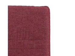 Sillas de comedor 6 unidades tela rojo tinto