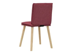 Sillas de comedor 6 unidades tela rojo tinto