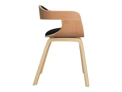 Sillas de comedor 6 unidades cuero sintético y madera curvada negro