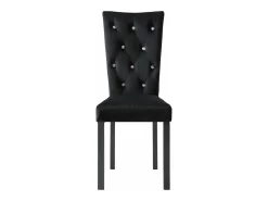 Sillas de comedor 4 unidades terciopelo negro