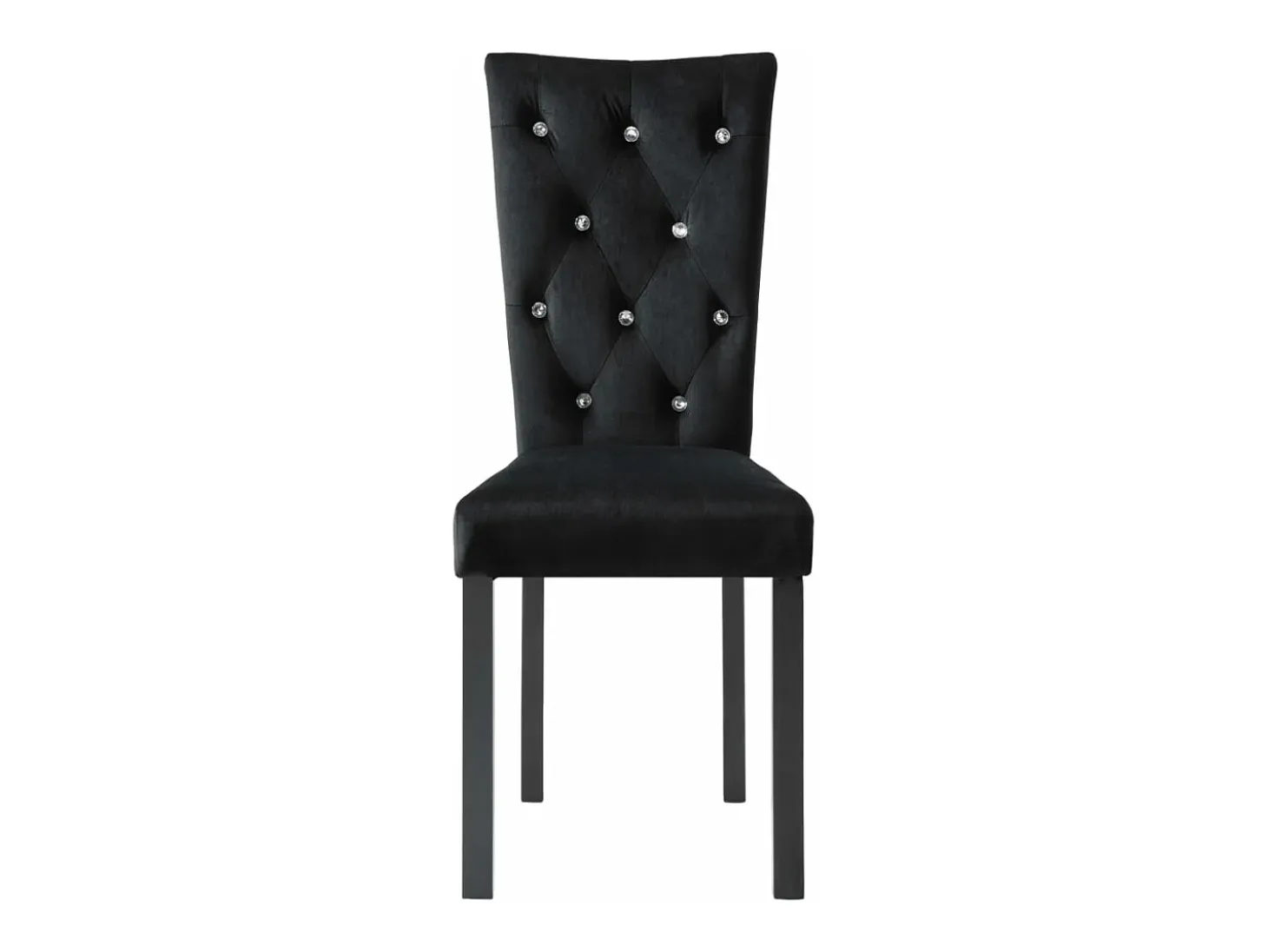 Sillas de comedor 4 unidades terciopelo negro