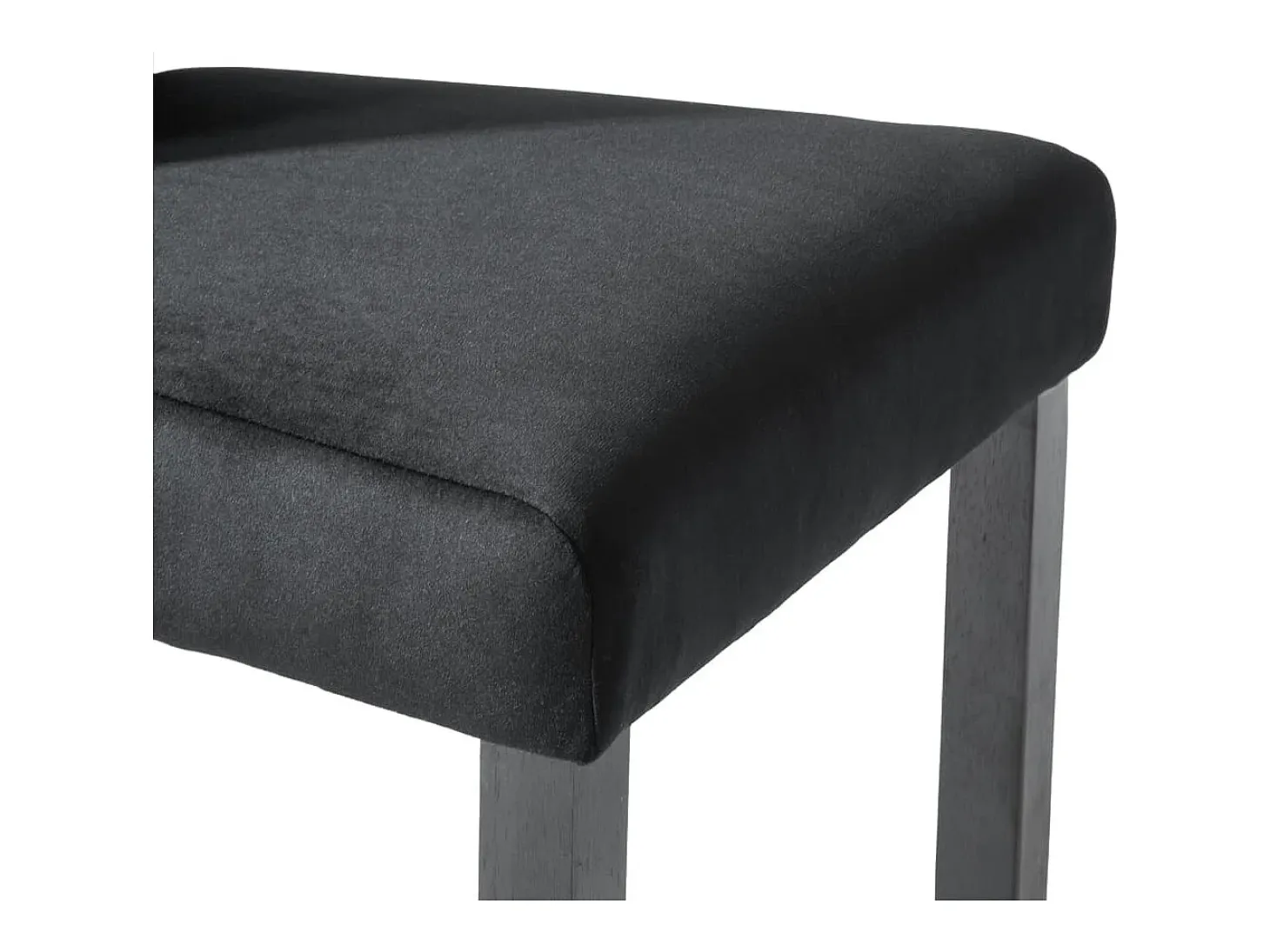 Sillas de comedor 4 unidades terciopelo negro