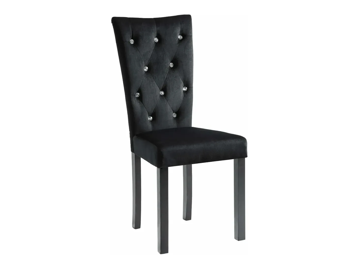 Sillas de comedor 4 unidades terciopelo negro