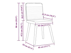 Sillas de comedor 6 unidades tela azul jeans