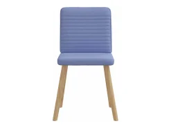 Sillas de comedor 6 unidades tela azul jeans