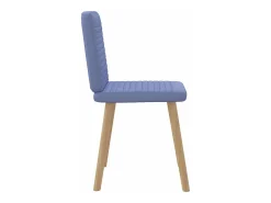 Sillas de comedor 6 unidades tela azul jeans