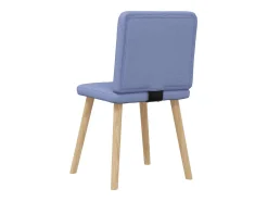 Sillas de comedor 6 unidades tela azul jeans