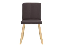 Sillas de comedor 2 unidades tela marrón oscuro