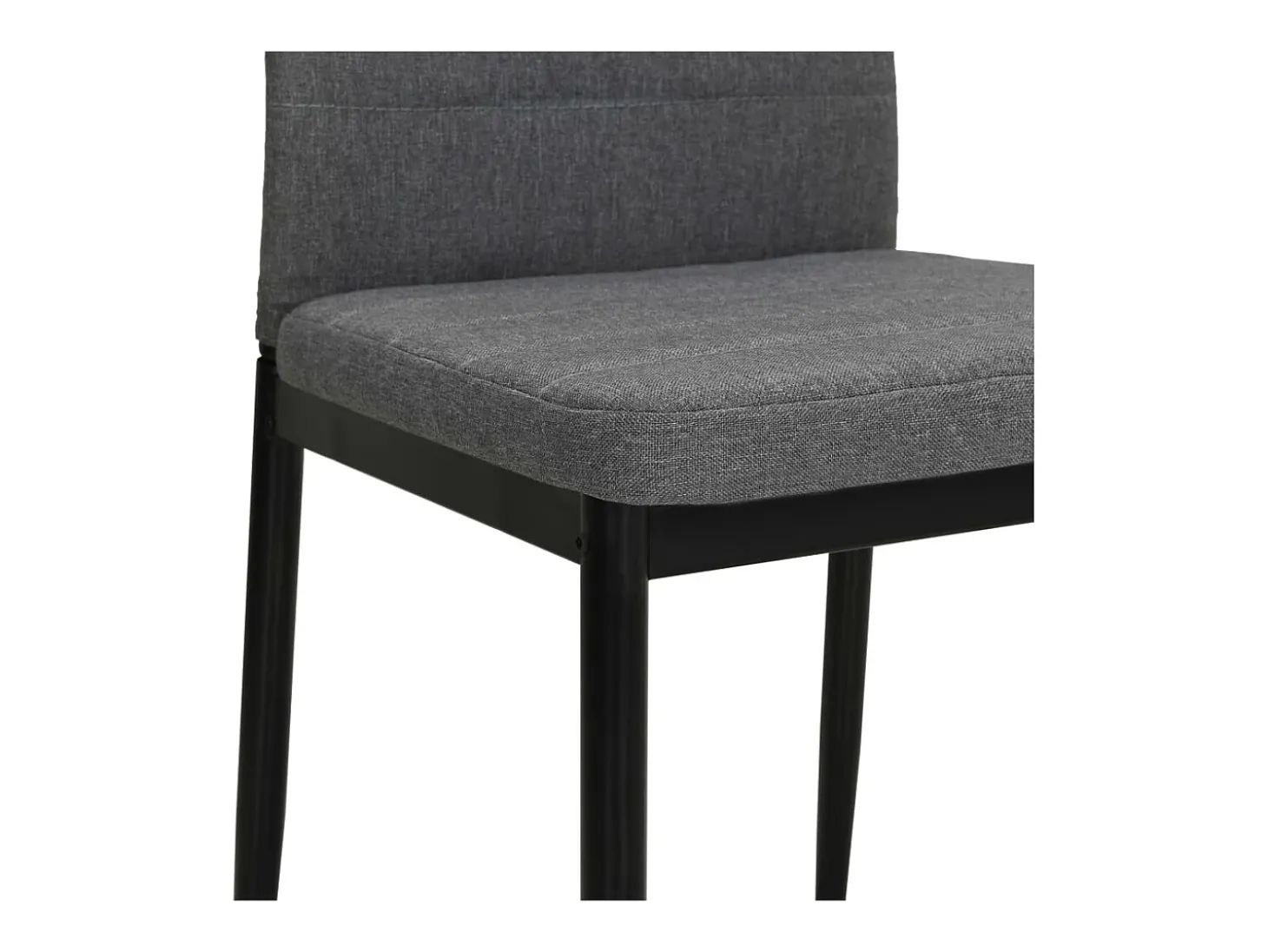 Sillas de comedor 6 unidades de tela gris claro