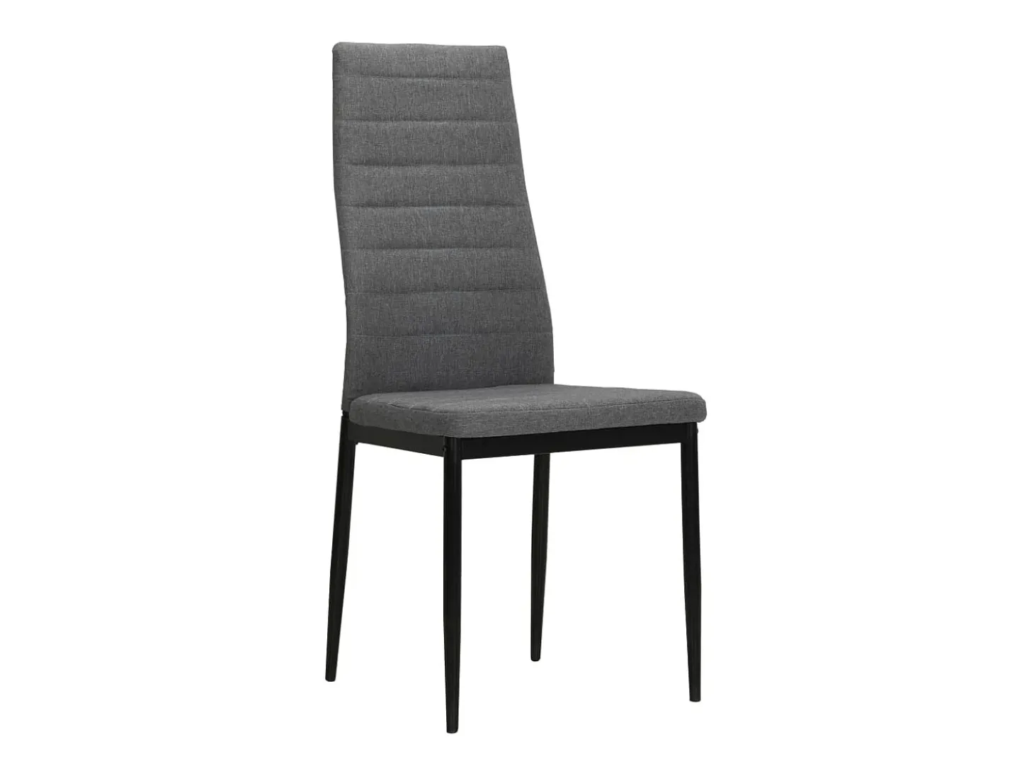 Sillas de comedor 6 unidades de tela gris claro