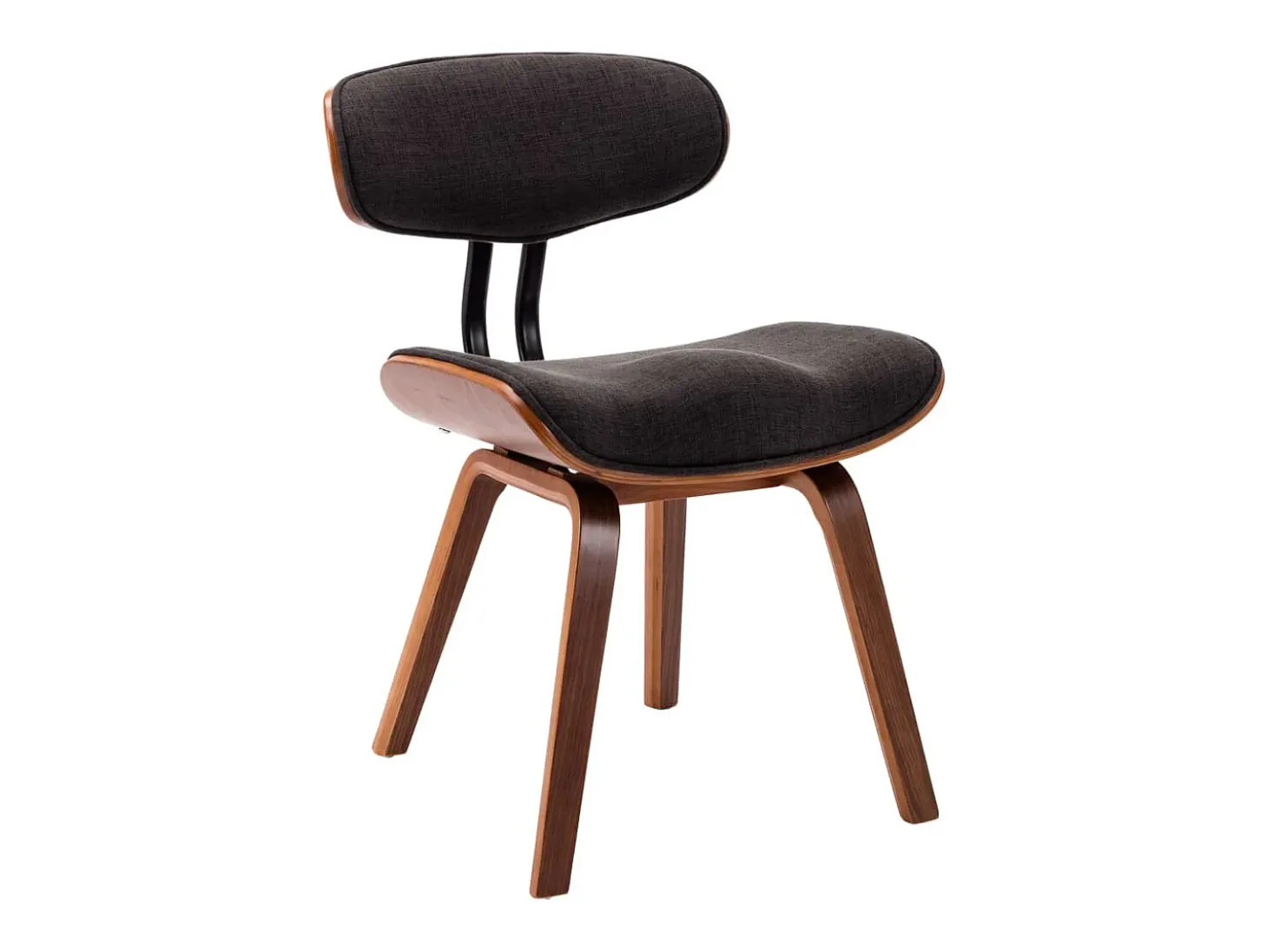 Sillas de comedor 6 unidades madera curvada gris y tela