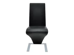Sillas de comedor 4 unidades cuero sintético negro