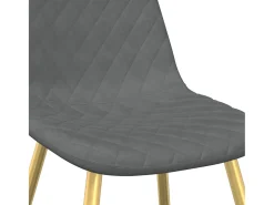Sillas de comedor 4 unidades de terciopelo gris claro