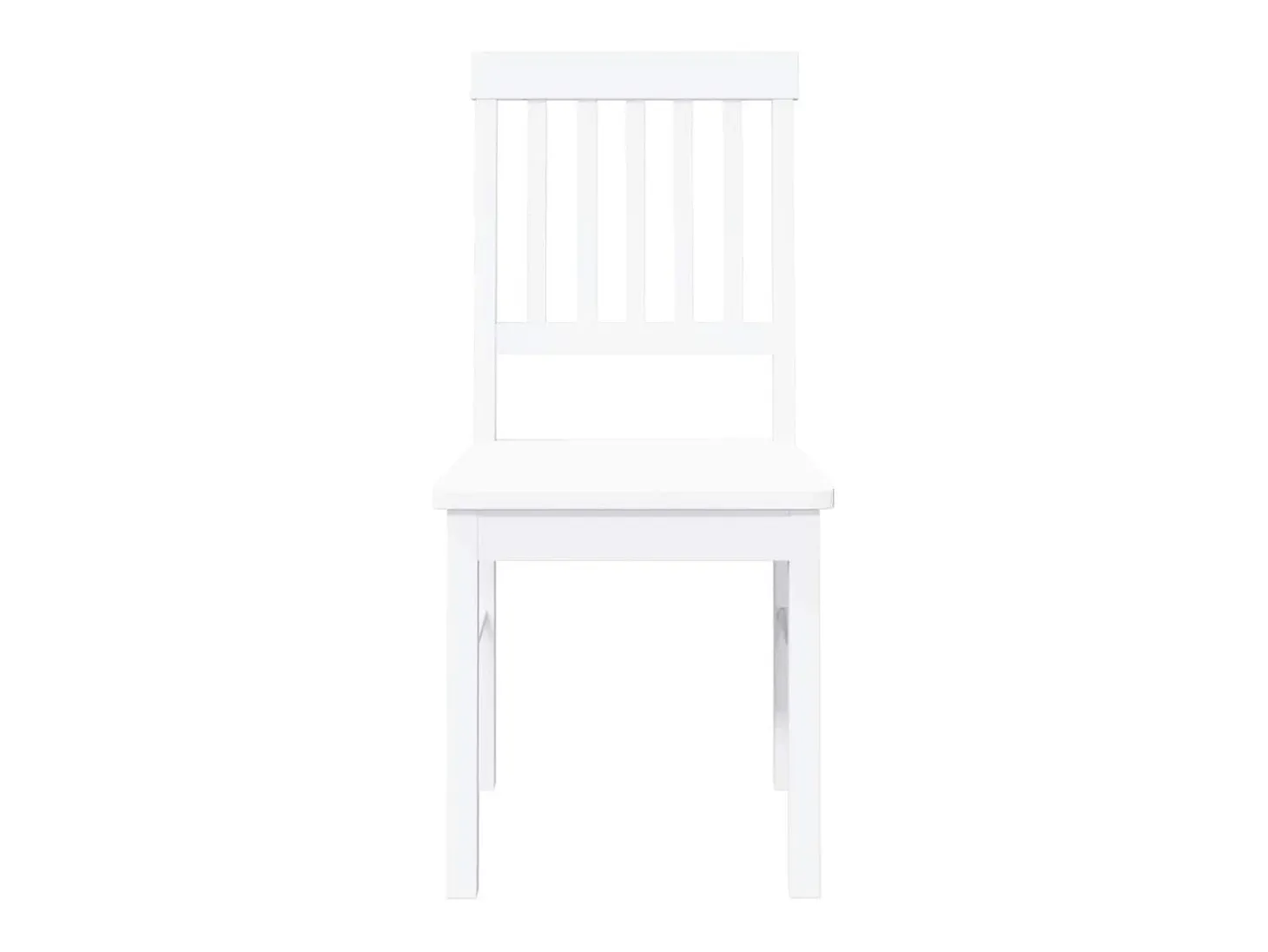 Sillas de comedor 2 unidades madera maciza de caucho blanco