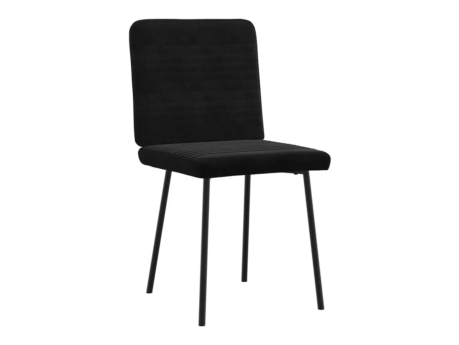 Sillas de comedor 2 unidades terciopelo negro