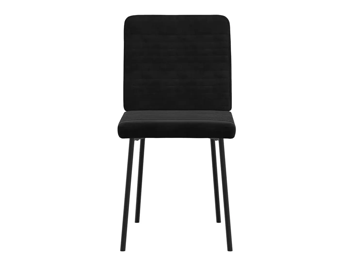 Sillas de comedor 2 unidades terciopelo negro