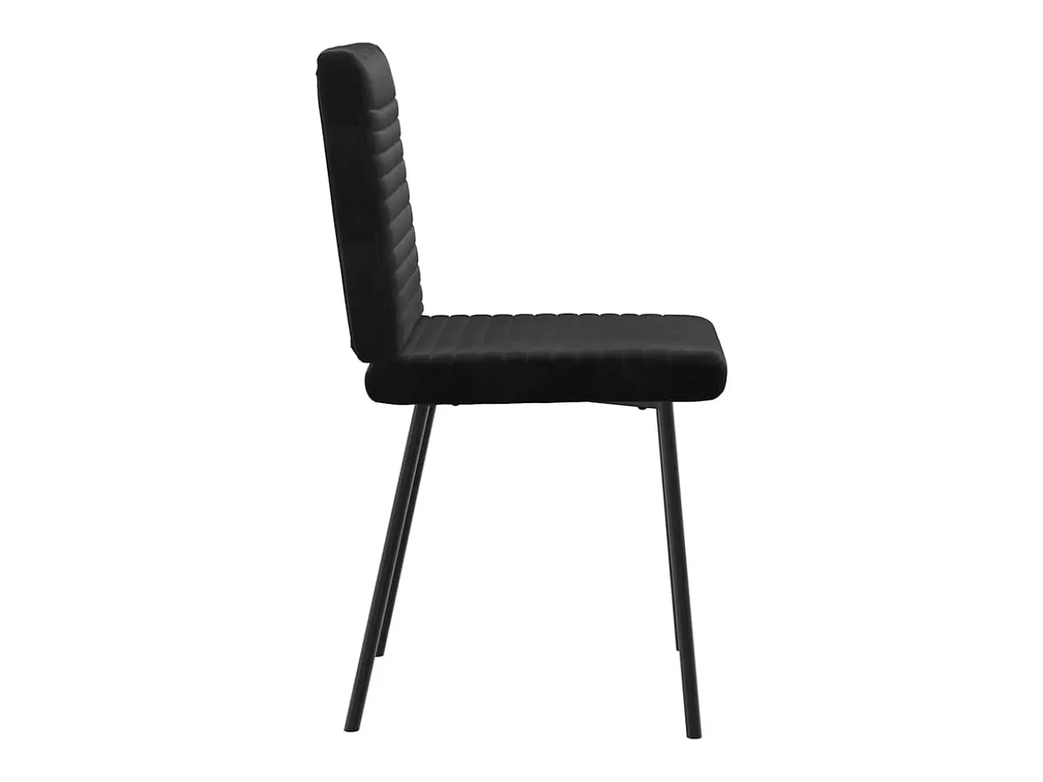 Sillas de comedor 2 unidades terciopelo negro
