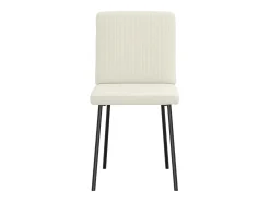 Sillas de comedor 2 unidades terciopelo crema