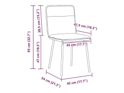 Sillas de comedor 4 unidades terciopelo azul