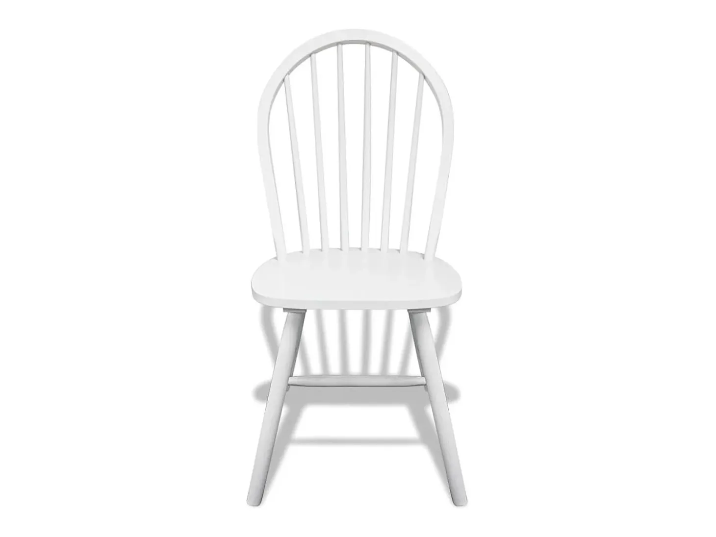 Sillas de comedor 6 unidades madera maciza de caucho blanca