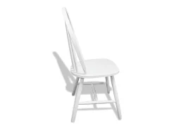 Sillas de comedor 6 unidades madera maciza de caucho blanca
